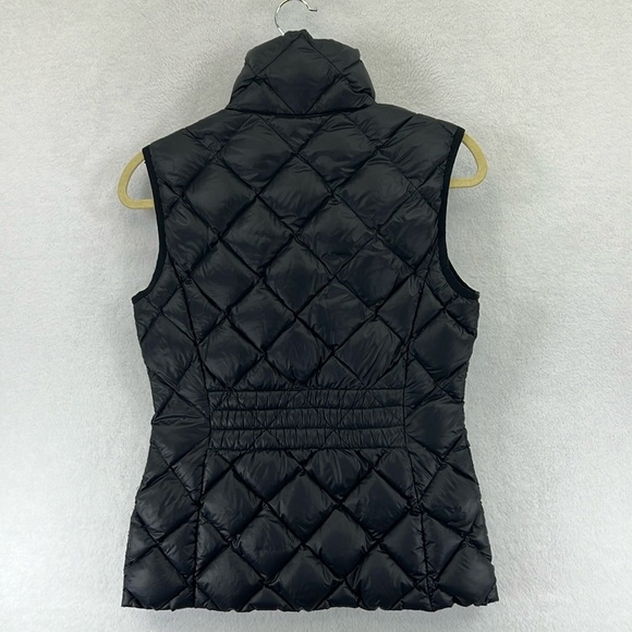 BCBG Generation Down Vest Sz S Black/Blue Front Zip Inside/Outside Pockets EUC - Picture 6 of 13